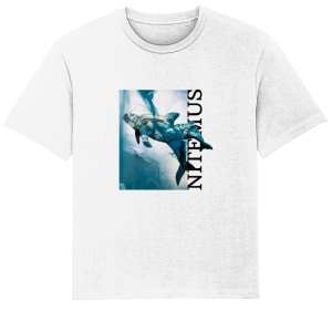 NITEMUS – Man - T-shirt - Blue vaquitas - White – from size XS to size 3XL