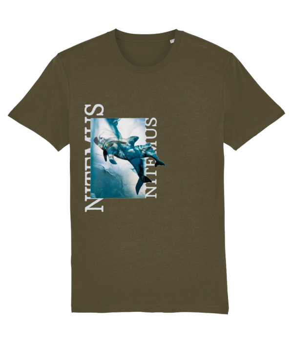 NITEMUS - Unisex T-shirt - Blue vaquitas – British khaki – from size 2XS to size 5XL