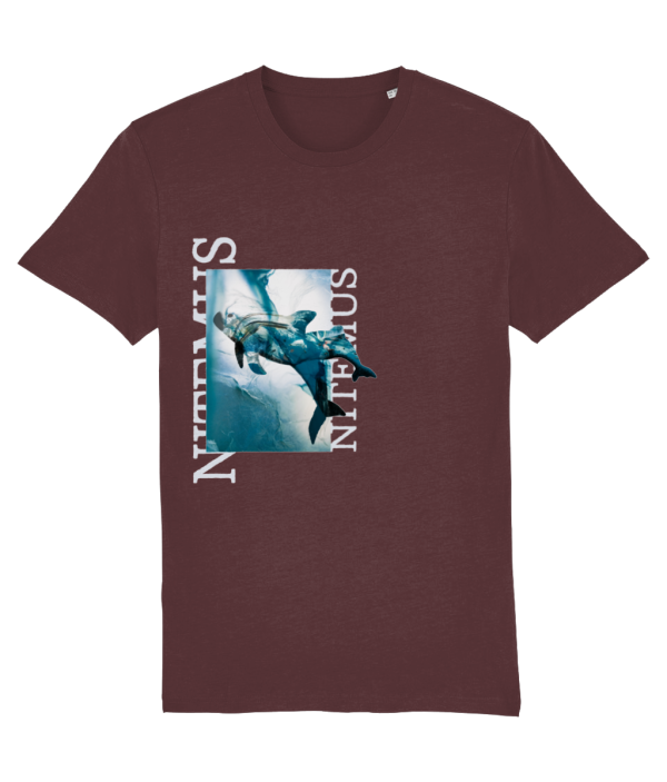 NITEMUS - Unisex T-shirt - Blue vaquitas – Burgundy – from size 2XS to size 5XL