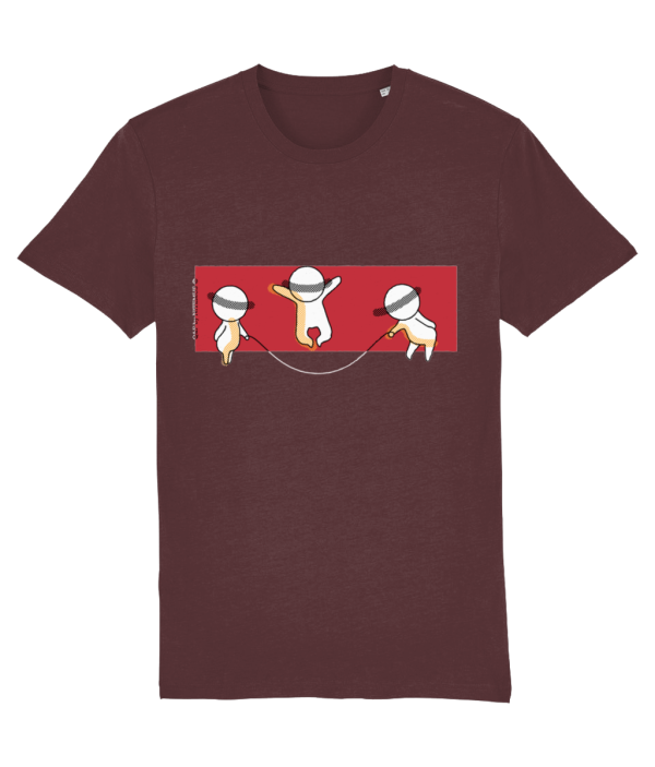 NITEMUS - Unisex T-shirt - QF 3 – Burgundy – from size 2XS to size 5XL