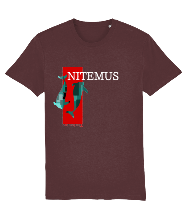 NITEMUS - Unisex T-shirt - The last vaquitas – Burgundy – from size 2XS to size 5XL