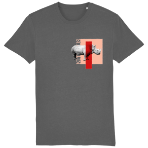 NITEMUS - Unisex T-shirt - White rhino – Anthracite – from size 2XS to size 5XL