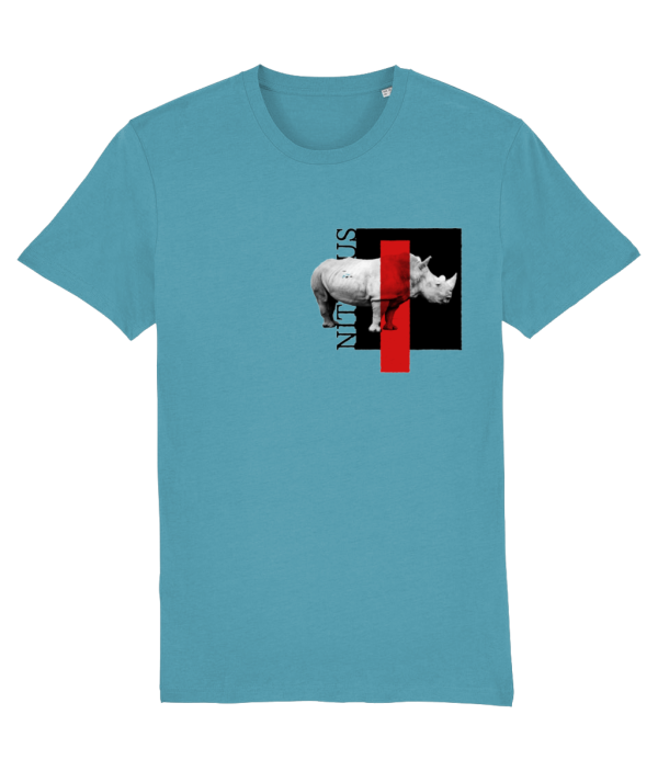 NITEMUS - Unisex T-shirt - White rhino – Atlantic blue – from size 2XS to size 5XL