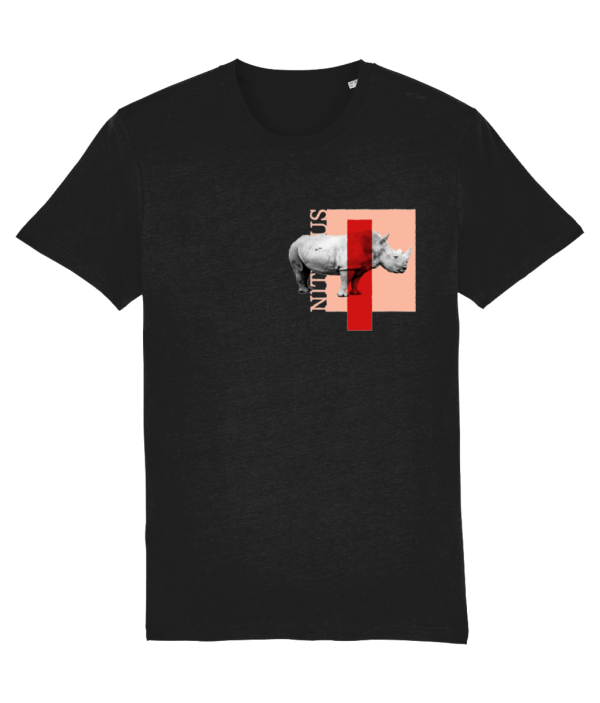 NITEMUS - Unisex T-shirt - White rhino – Black – from size 2XS to size 5XL