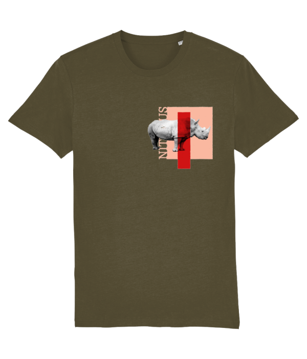 NITEMUS - Unisex T-shirt - White rhino – British khaki – from size 2XS to size 5XL