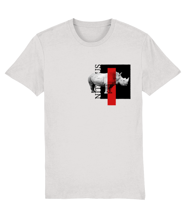 NITEMUS - Unisex T-shirt - White rhino – Cream heather grey – from size 2XS to size 5XL