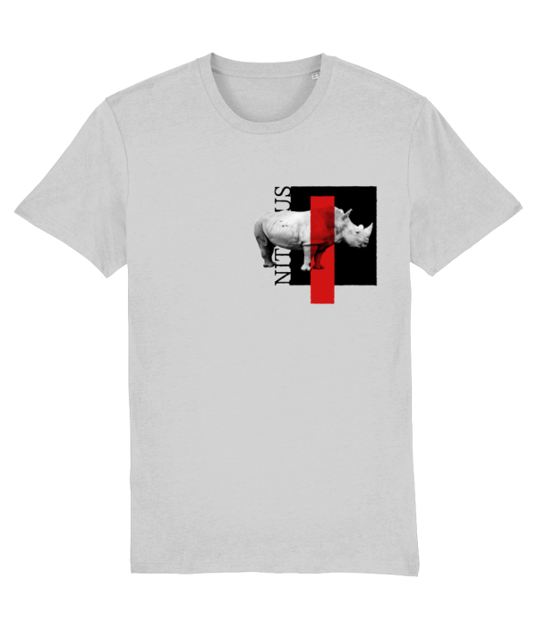 NITEMUS - Unisex T-shirt - White rhino – Heather grey – from size 2XS to size 5XL