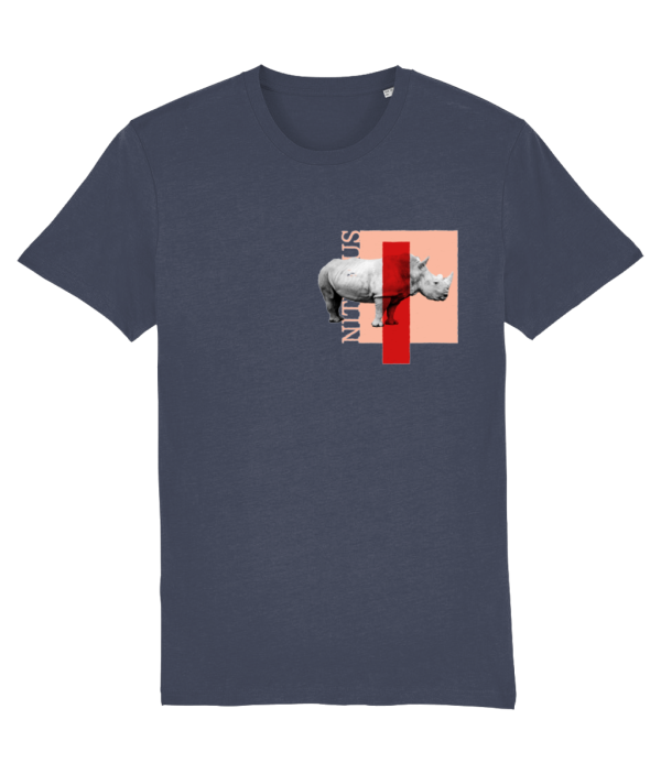 NITEMUS - Unisex T-shirt - White rhino – India ink grey – from size 2XS to size 5XL