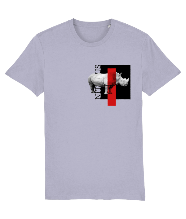 NITEMUS - Unisex T-shirt - White rhino – Lavender – from size 2XS to size 5XL