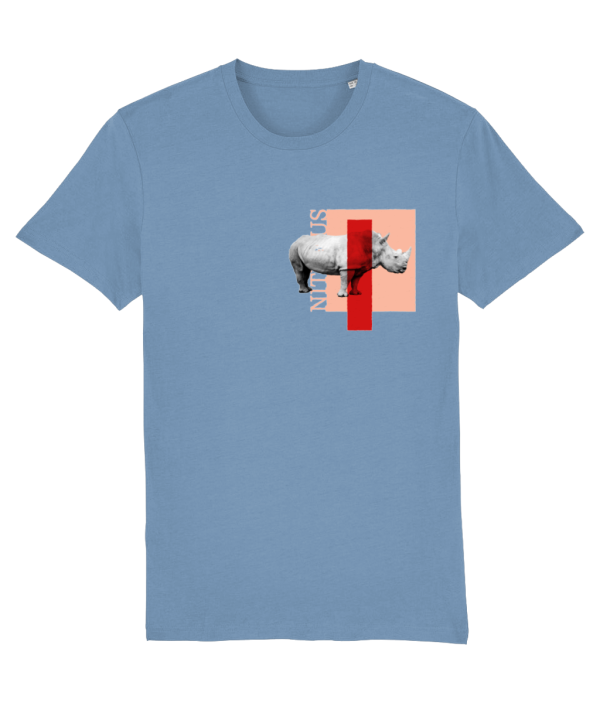NITEMUS - Unisex T-shirt - White rhino – Mid heather blue – from size 2XS to size 5XL
