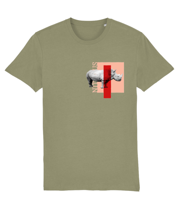 NITEMUS - Unisex T-shirt - White rhino – Sage – from size 2XS to size 5XL