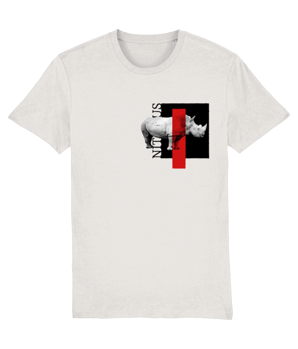 NITEMUS - Unisex T-shirt - White rhino – Vintage white – from size 2XS to size 5XL