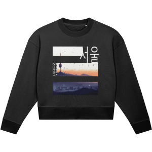 NITEMUS – Woman - Cropped Sweatshirt - #SeoulVibes - Black - from size XS to size 2XL