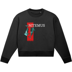 NITEMUS – Woman - Cropped Sweatshirt - The last vaquitas - Black - from size XS to size 2XL