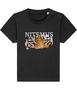 NITEMUS – Baby – T-shirt – Sunda Tiger - Black – from 0 to 36 months