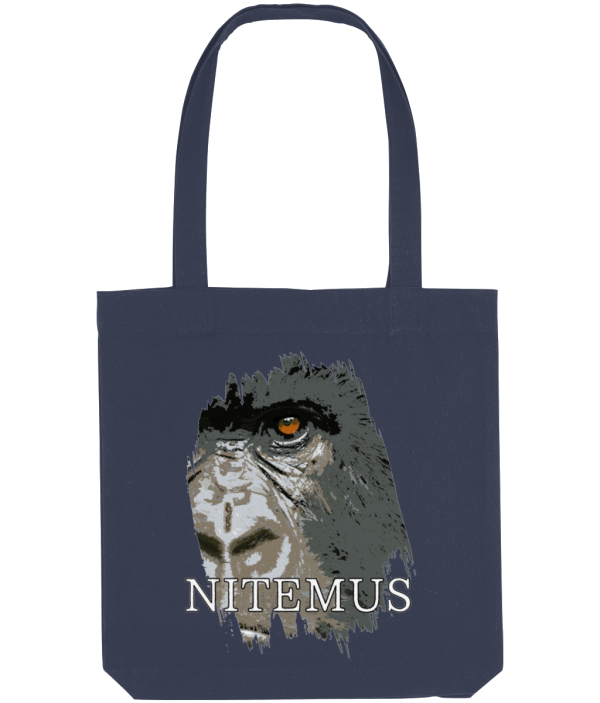 NITEMUS - Bevel Tote Bag - Cross River Gorilla – Midnight Blue - 39X37