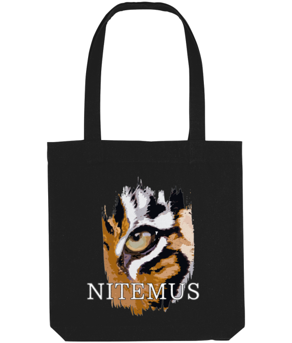 NITEMUS - Bevel Tote Bag - Sunda Tiger – Black - 39X37