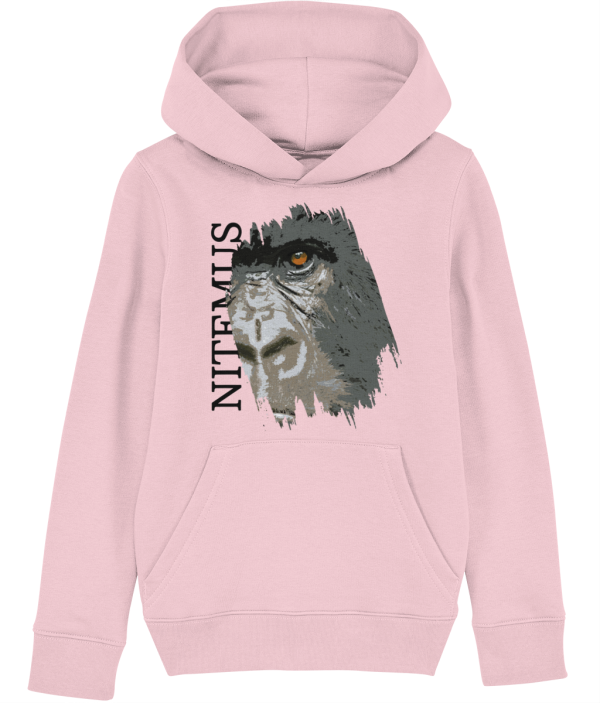 NITEMUS – Kids – Hoodie - Cross River Gorilla - Cotton Pink – from 3 years old to 14 years old