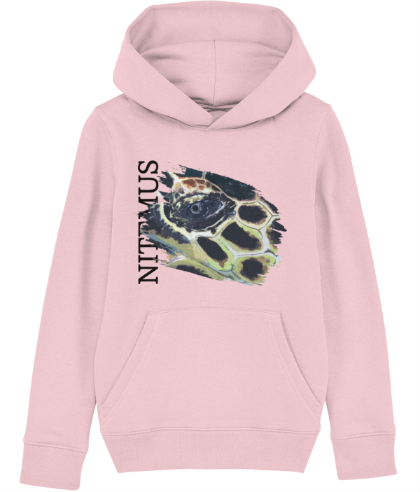 NITEMUS – Kids – Hoodie - Hawksbill Sea Turtle - Cotton Pink – from 3 years old to 14 years old