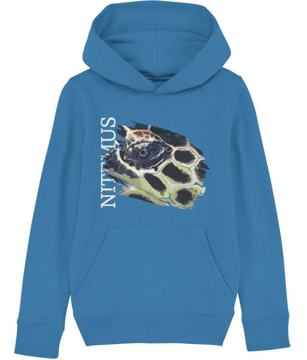 NITEMUS – Kids – Hoodie - Hawksbill Sea Turtle - Royal Blue – from 3 years old to 14 years old