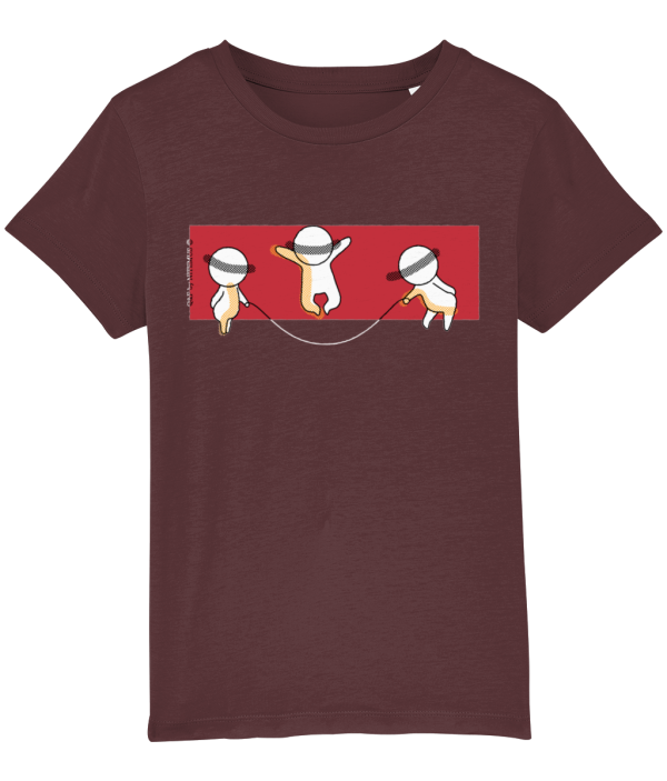 NITEMUS - Kids - T-shirt – QF 3 - Burgundy – from 3 years old to 14 years old