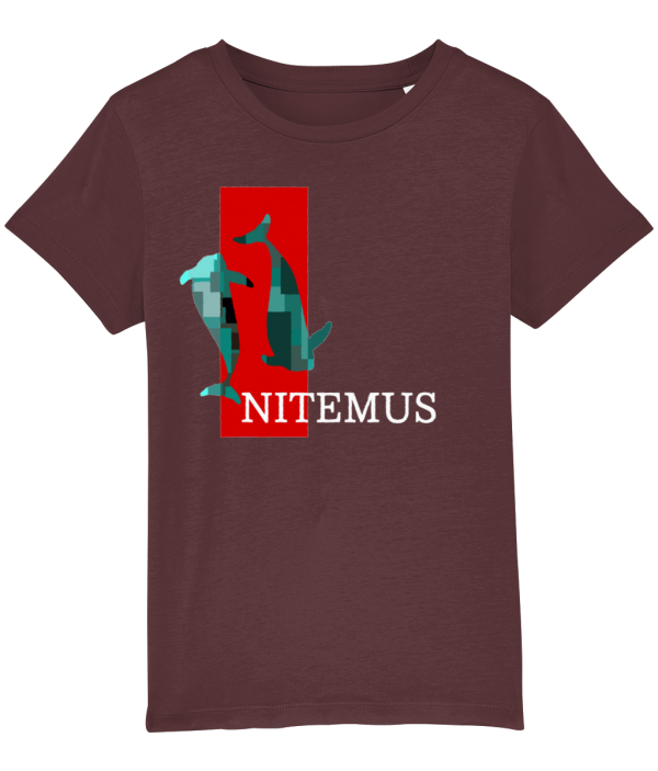 NITEMUS - Kids - T-shirt – The Last Vaquitas - Burgundy – from 3 years old to 14 years old