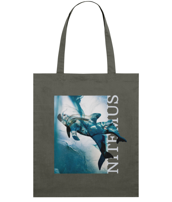 NITEMUS - Squared Tote Bag – Blue vaquita – Khaki - 42x37