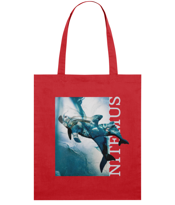 NITEMUS - Squared Tote Bag – Blue vaquita – Red - 42x37