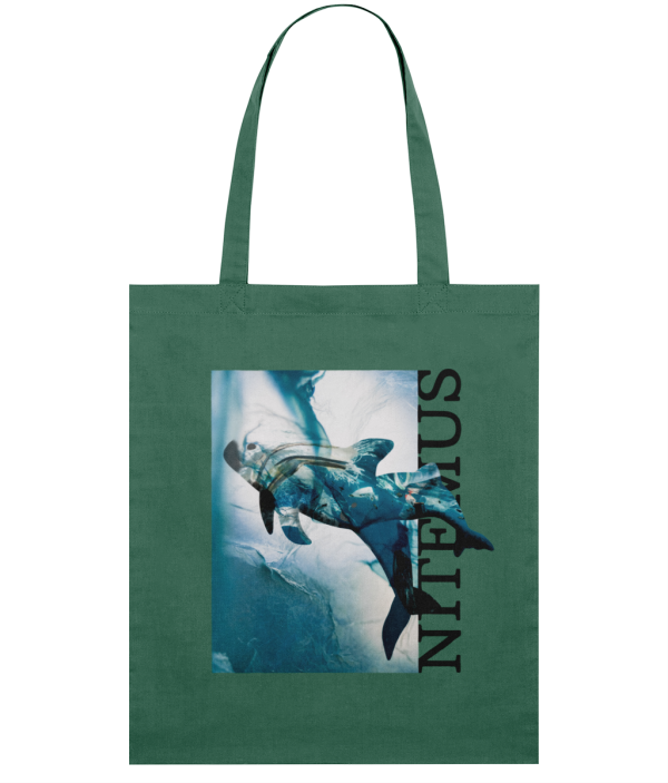NITEMUS - Squared Tote Bag – Blue vaquita – Varsity Green - 42x37