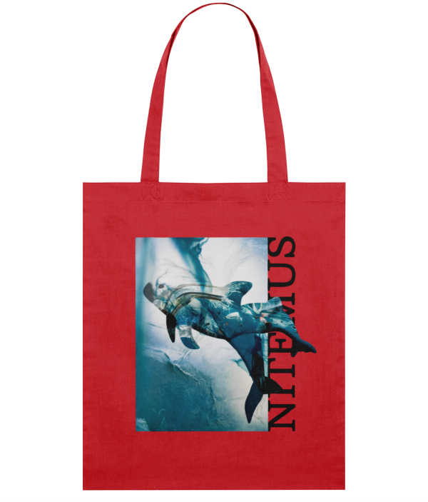 NITEMUS - Squared Tote Bag – Blue vaquitas – Red - 42x37