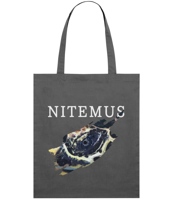 NITEMUS - Squared Tote Bag – Hawksbill Sea Turtle - Anthracite - 42x37