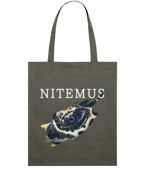 NITEMUS - Squared Tote Bag – Hawksbill Sea Turtle - Khaki - 42x37