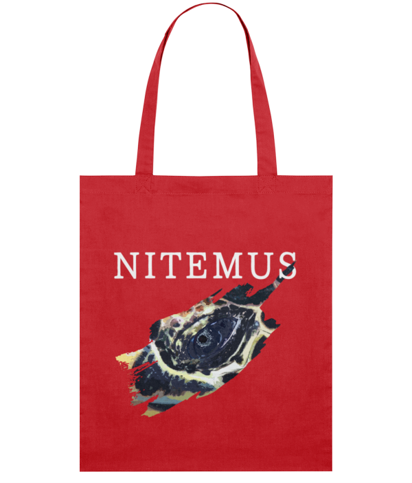 NITEMUS - Squared Tote Bag – Hawksbill Sea Turtle - Red - 42x37