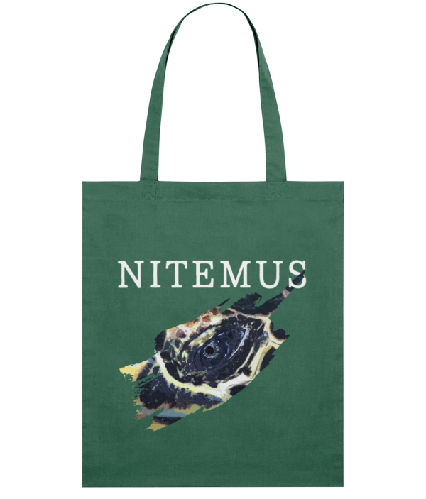 NITEMUS - Squared Tote Bag – Hawksbill Sea Turtle - Varsity Green - 42x37