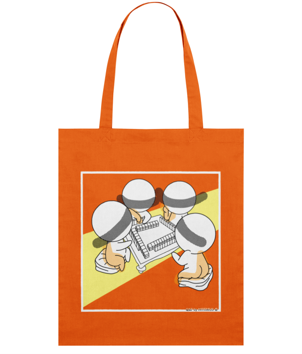 NITEMUS - Squared Tote Bag – QF 4 – Bright Orange - 42x37