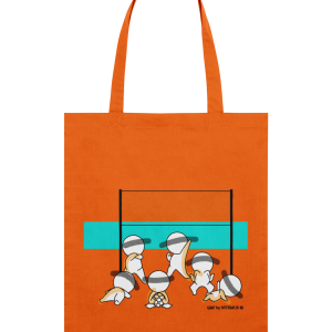 NITEMUS - Squared Tote Bag – QF 6 – Bright Orange - 42x37