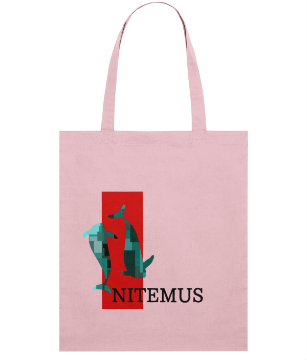 NITEMUS - Squared Tote Bag – The last vaquitas - Cotton Pink - 42x37