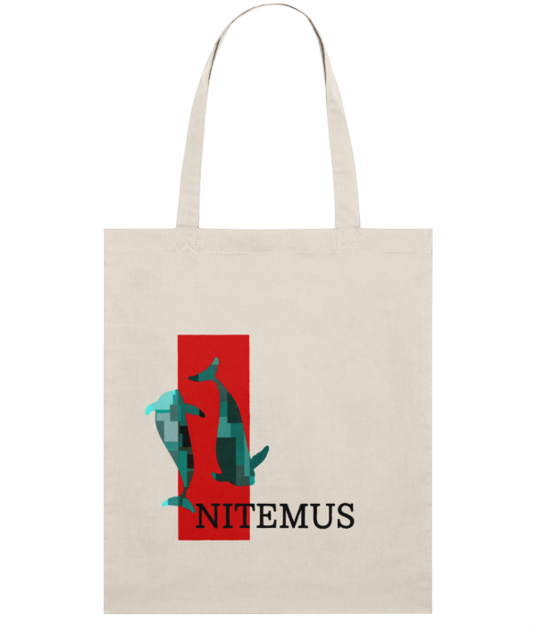 NITEMUS - Squared Tote Bag – The last vaquitas - Natural Raw - 42x37