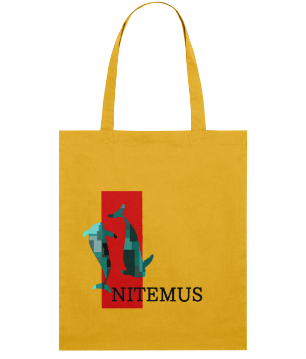 NITEMUS - Squared Tote Bag – The last vaquitas - Spectra Yellow - 42x37