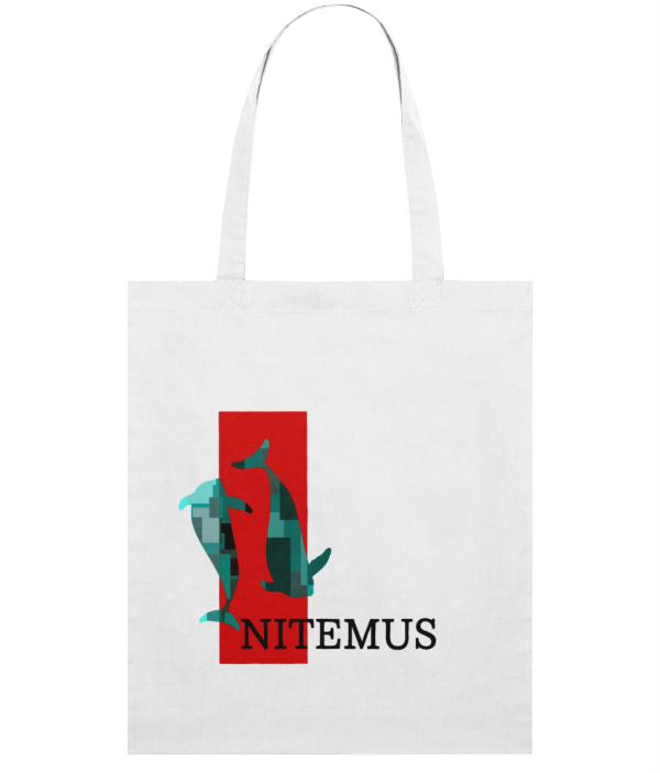 NITEMUS - Squared Tote Bag – The last vaquitas - White - 42x37