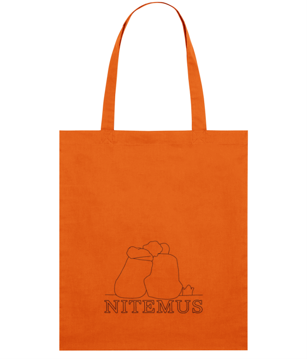 NITEMUS - Squared Tote Bag – You and I – Bright Orange - 42x37