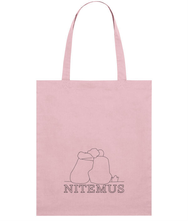 NITEMUS - Squared Tote Bag – You and I – Cotton Pink - 42x37