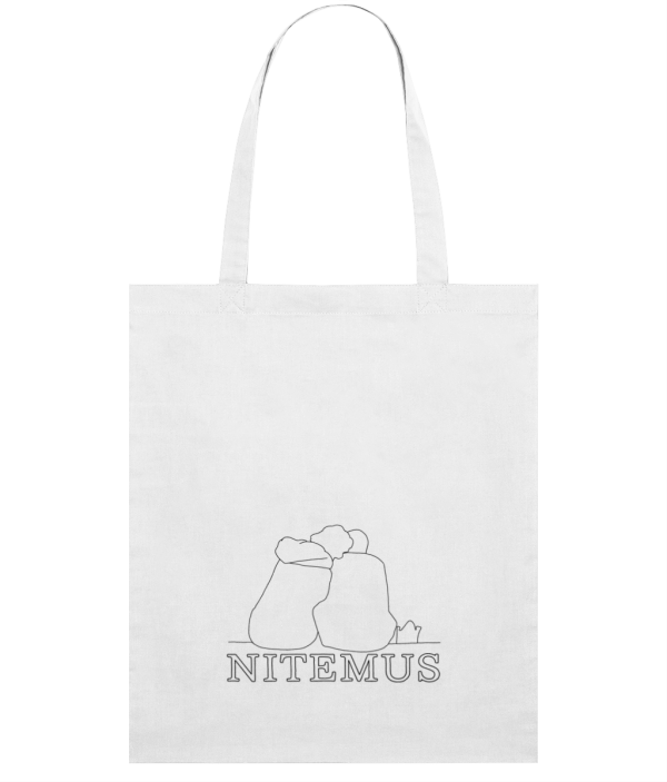 NITEMUS - Squared Tote Bag – You and I – White - 42x37