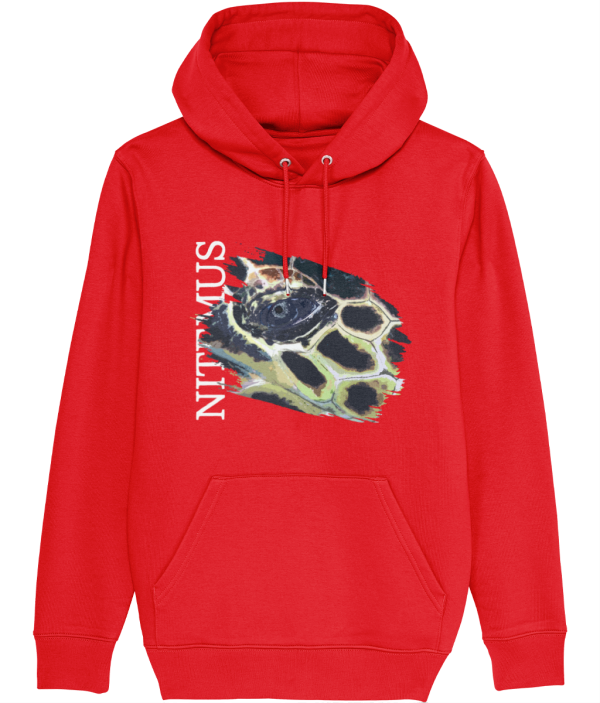 NITEMUS - Unisex – Hoodie - Hawksbill Sea Turtle - Bright Red – from size 2XS to size 5XL