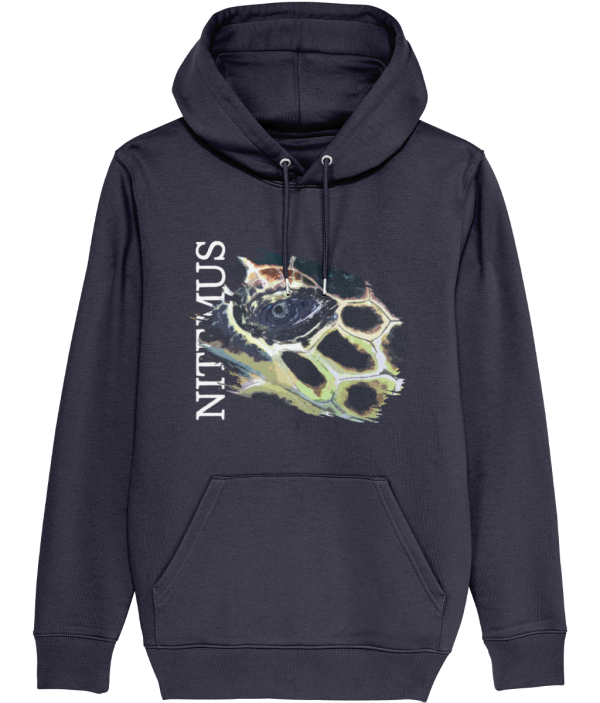 NITEMUS - Unisex – Hoodie - Hawksbill Sea Turtle - French Navy – from size 2XS to size 5XL