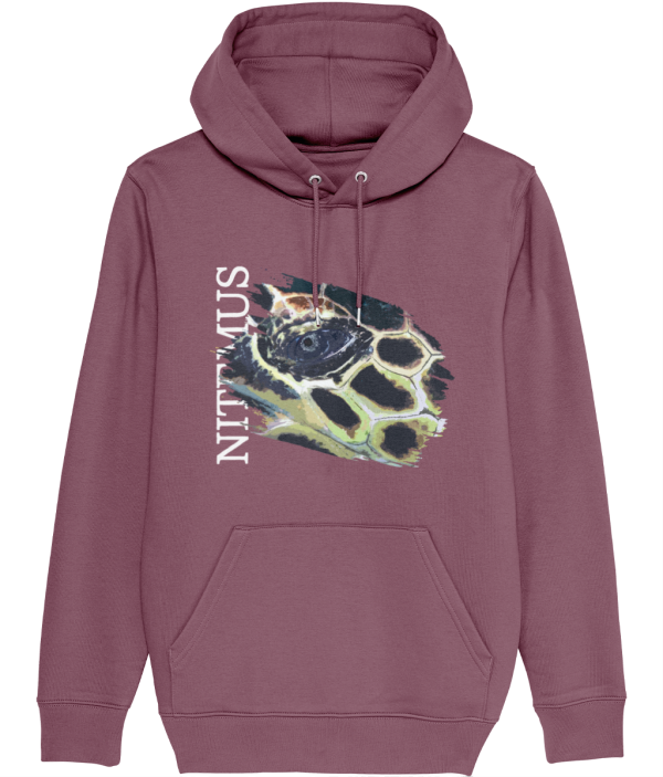 NITEMUS - Unisex – Hoodie - Hawksbill Sea Turtle - Hibiscus Rose – from size 2XS to size 5XL