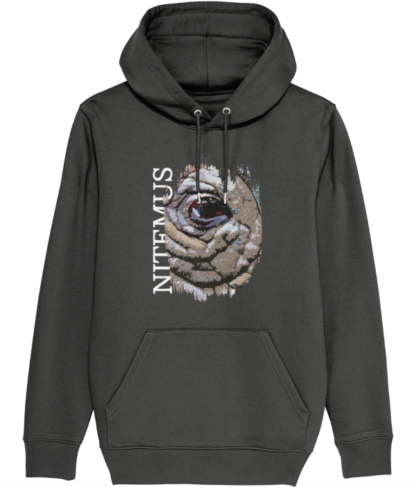 NITEMUS - Unisex – Hoodie - Sumatran Rhino - Dark Heather Grey – from size 2XS to size 5XL