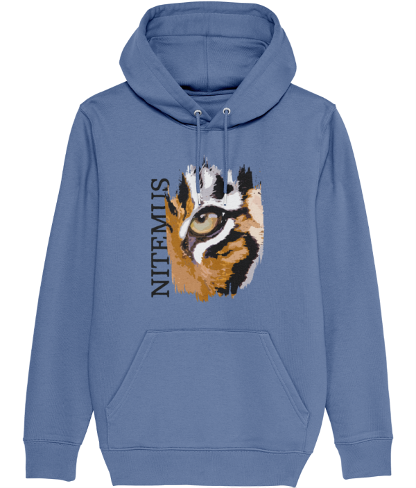 NITEMUS - Unisex – Hoodie - Sunda Tiger - Bright Blue – from size 2XS to size 5XL
