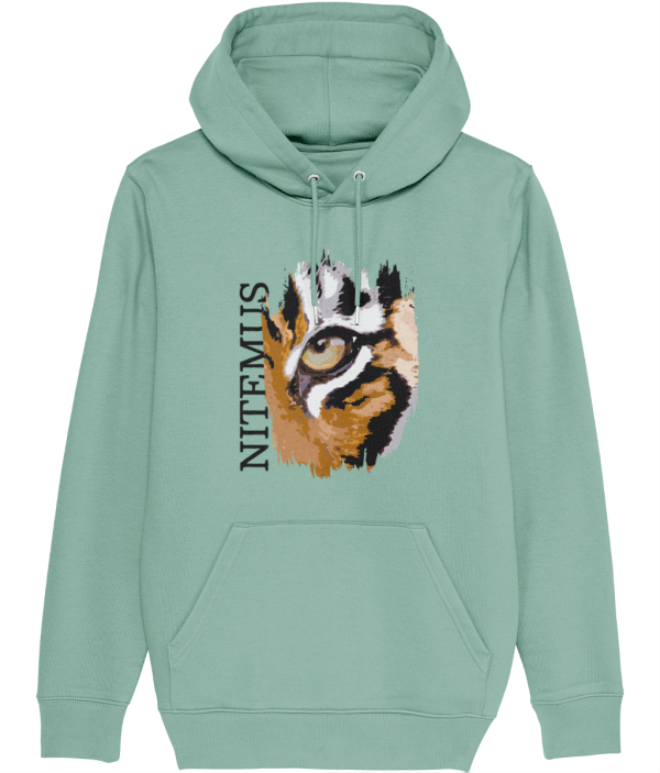 NITEMUS - Unisex – Hoodie - Sunda Tiger - Mid Heather Green – from size 2XS to size 5XL
