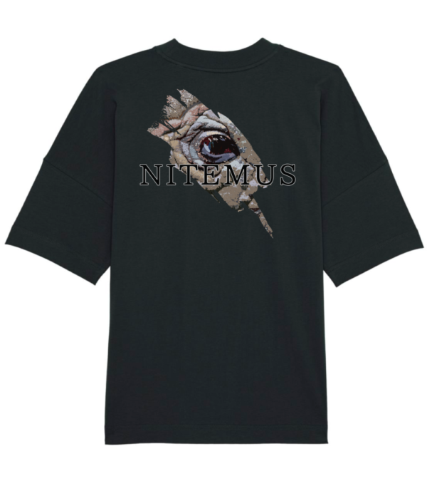 NITEMUS - Unisex - Oversized T-shirt - Sumatran Rhino – Black - from size 2XS to size 3XL